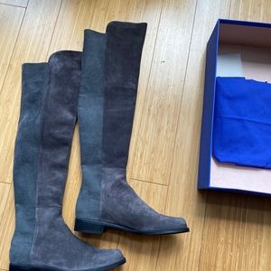 Stuart weitzman suede grey boots